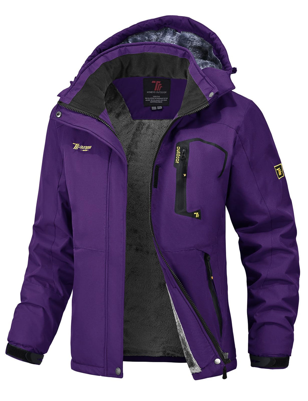donhobo Damen Jacken Fleecejacke Winterjacke Wasserdicht Atmungsaktiv Verdickt Warm Winddicht Softsh