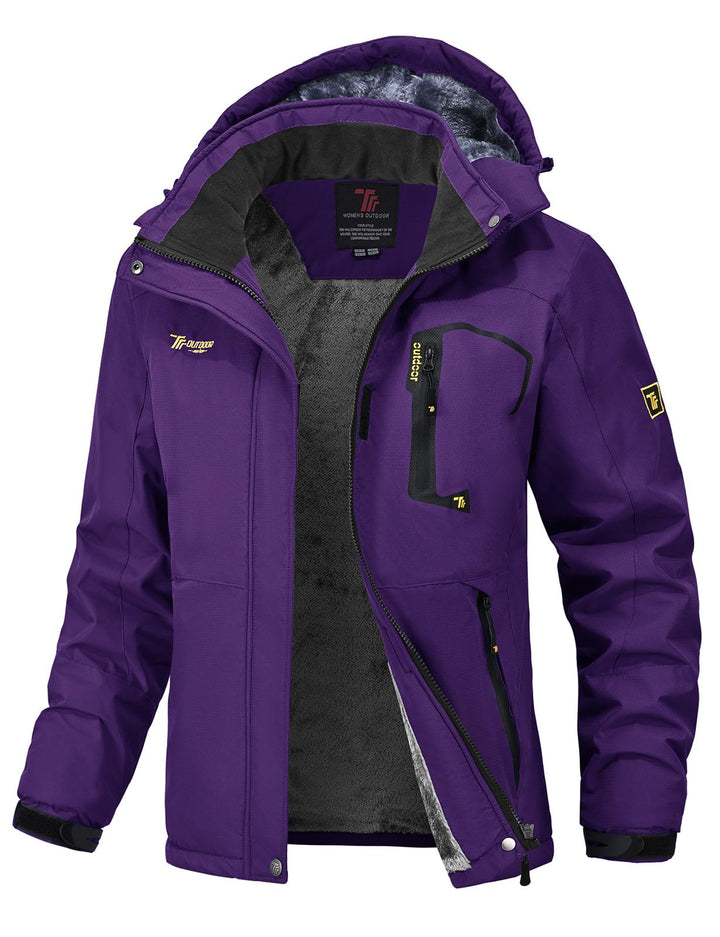 donhobo Damen Jacken Fleecejacke Winterjacke Wasserdicht Atmungsaktiv Verdickt Warm Winddicht Softsh