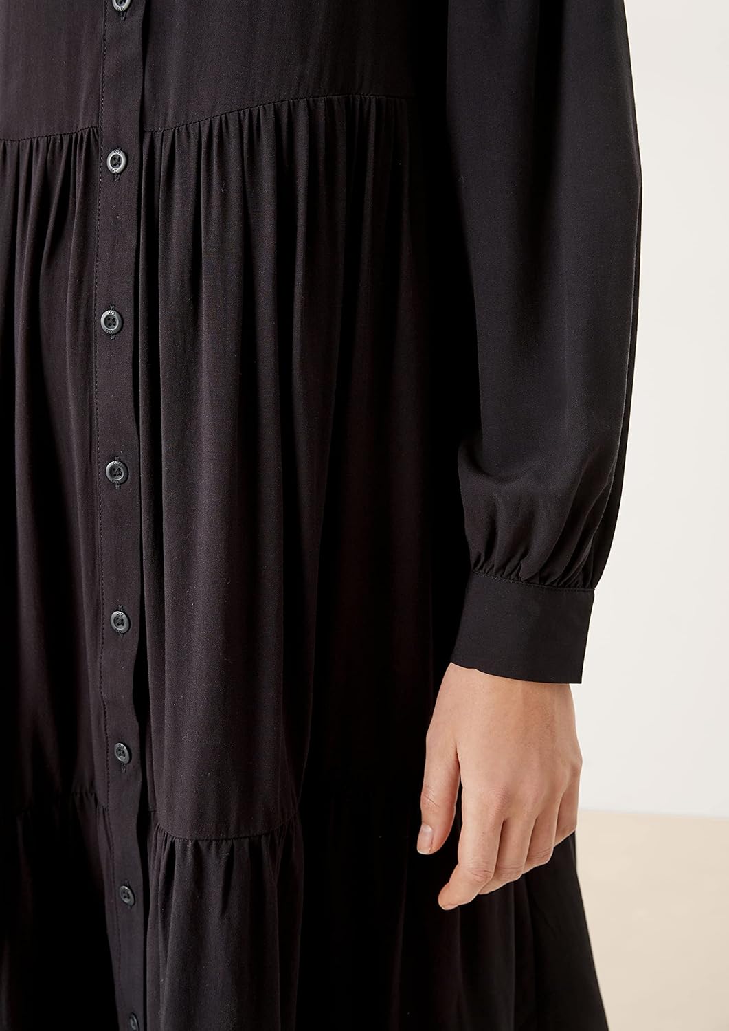 Q/S designed by - s.Oliver Damen Kleid Kurz Regular Fit Dress 36 Grau/Schwarz, 36 Grau/Schwarz