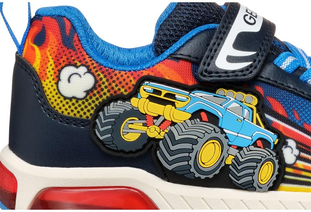 Geox Jungen J Inek Boy E Sneakers 24 EU Navy Lt Blue, 24 EU Navy Lt Blue