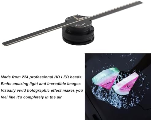 Dpofirs 3D-Hologramm-Lüfter WiFi-Projektor 16,5 Zoll, 3D-Hologramm-Werbedisplay-Lüfter, 800 X 480P H