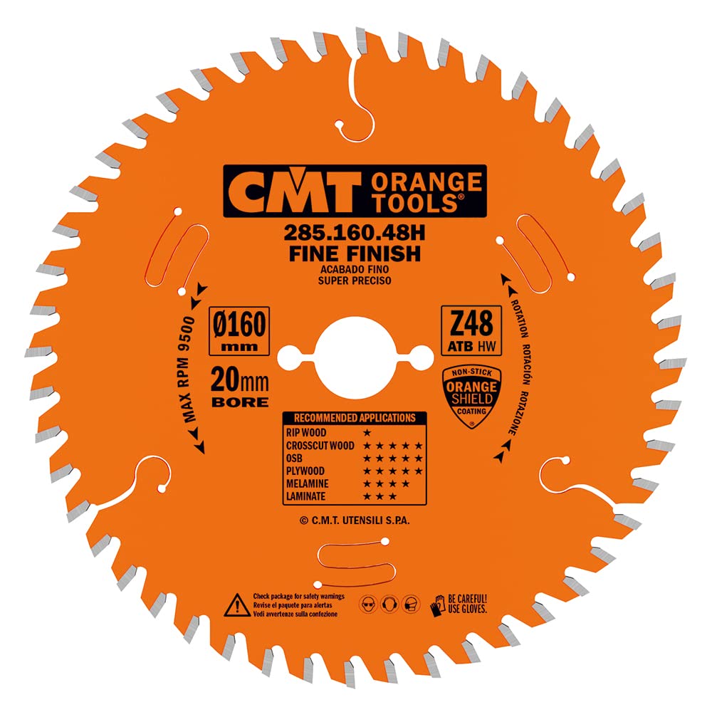 CMT 285.160.48h Kreissägeblatt für Schneiden von Genauigkeit (Reihe Industrie), Metall/grau 9 Metall
