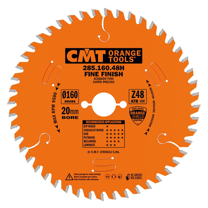 CMT 285.160.48h Kreissägeblatt für Schneiden von Genauigkeit (Reihe Industrie), Metall/grau 9 Metall