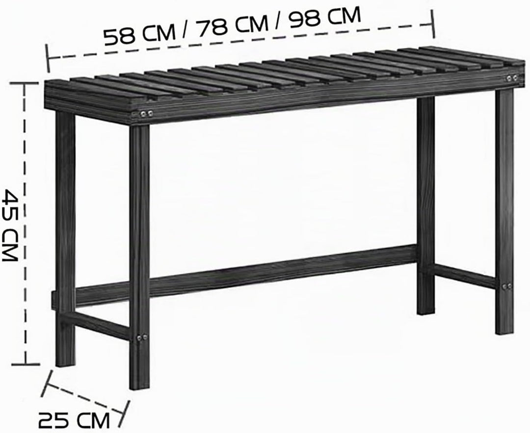 Pflanzenständer aus Holz für den Aussenbereich, gestuftes Pflanzenregal für Garten, Hof, Terrasse un