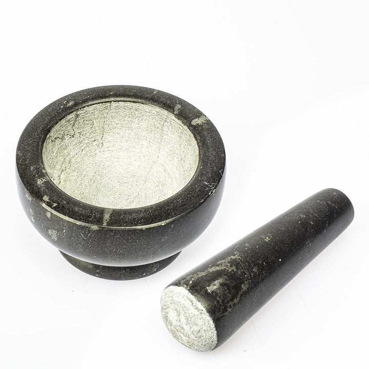 BROWIN® Küchenmörser mit Stössel aus Granit 312012 | Ø 10 cm | Zerkleinerer für Kerne, Gewürze, Nüss