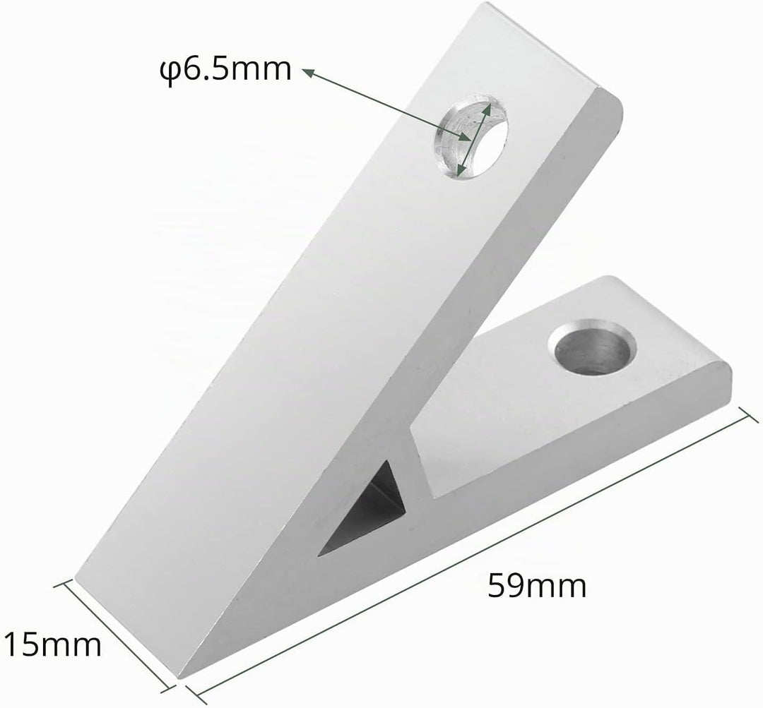 EYPINS 10X ALU Winkelverbinder, Aluprofil 20x20 Aluminium 45 Grad Winkel Befestigung Befestigungsmat