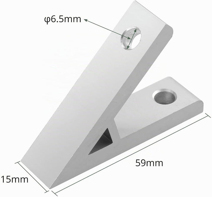 EYPINS 10X ALU Winkelverbinder, Aluprofil 20x20 Aluminium 45 Grad Winkel Befestigung Befestigungsmat