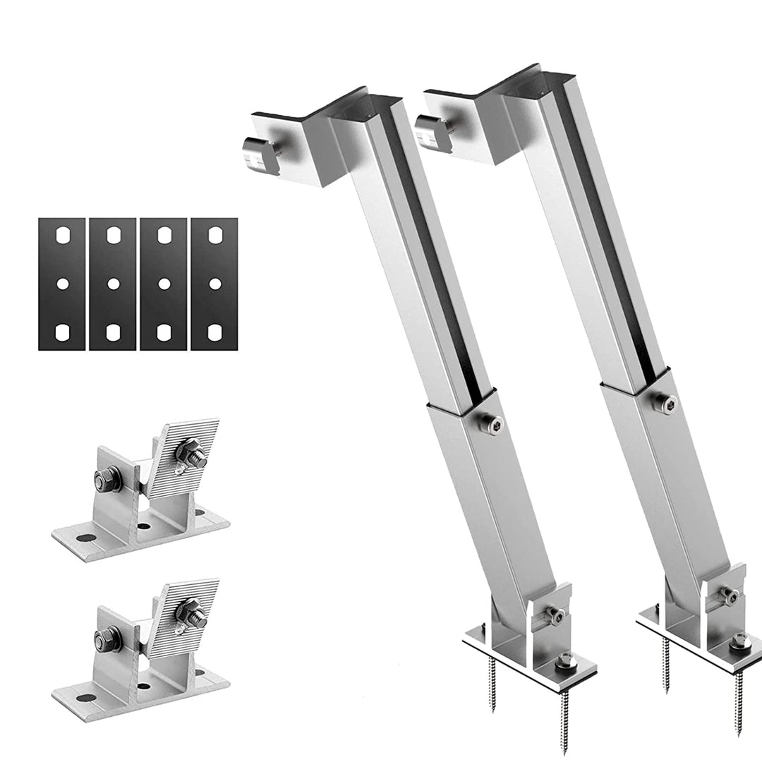 Solarmodul Halterung, 2 Sets Halterung Balkonkraftwerk Montageset Extra Länge 52CM-104CM, Aufständer