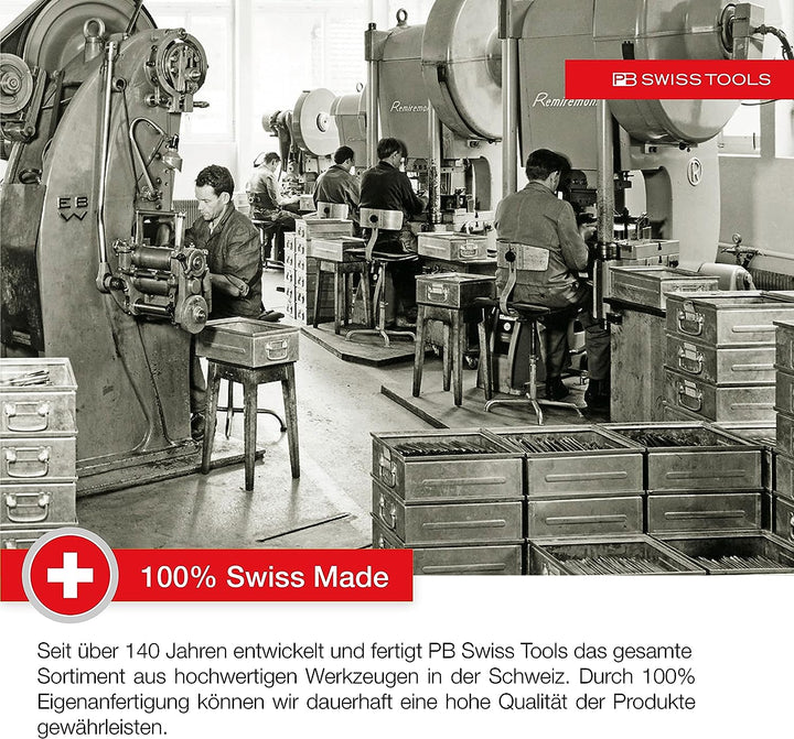 PB Swiss Tools Bit Satz PH Schlitz Pozidriv PB E6 986 | 100% Swiss Made | Bit Set mit 10 magnetische