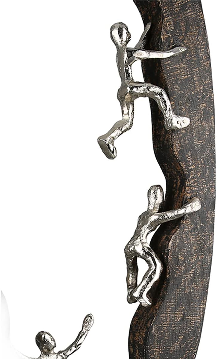 Casablanca Skulptur Dekofigur Succeed H 59 cm Alu Holz Figur Höhe 59 cm Schwarz, Silberfarben, Höhe