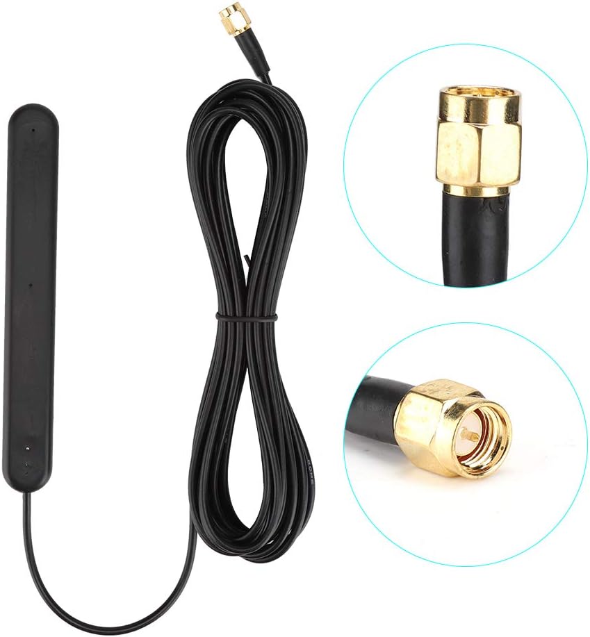Greensen FM-Antenne, DAB-Antenne Digitale Radioantenne 5M SMA 20dB Signalempfang Klebemontage für FM