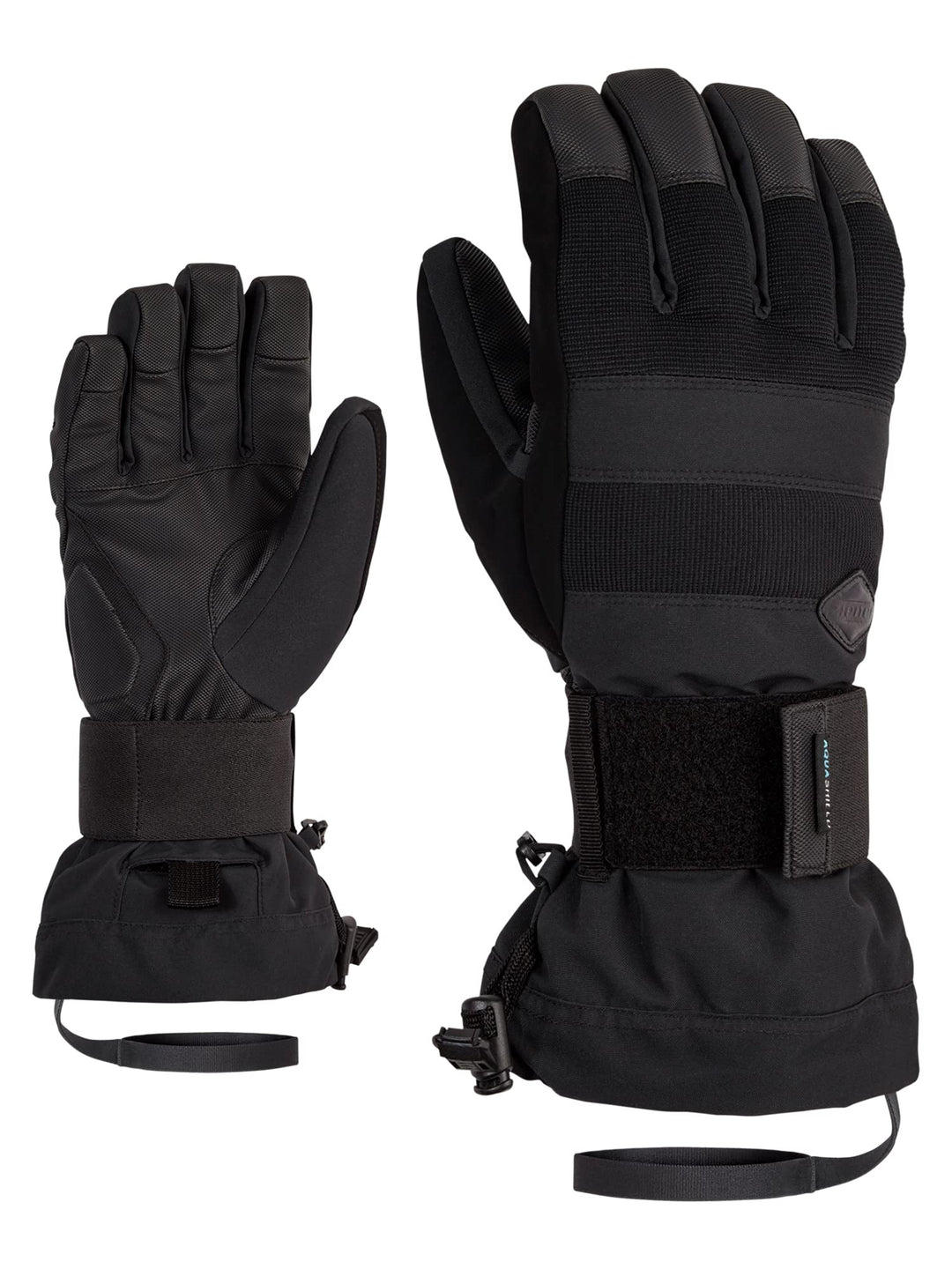 Ziener Herren Milo Snowboard-Handschuhe/Wintersport | wasserdicht, atmungsaktiv Protektor 8 Schwarz,