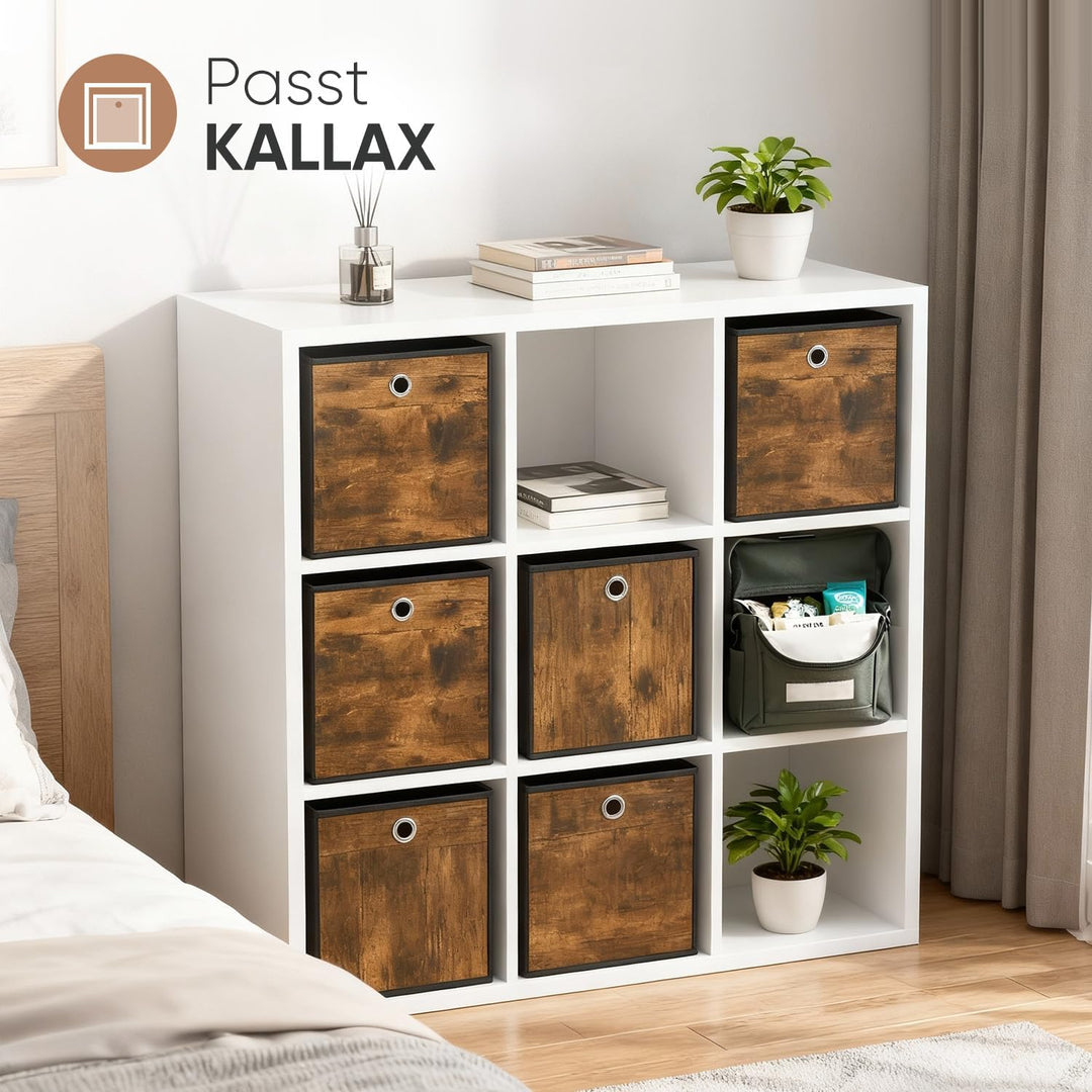 Sekey Aufbewahrungsbox Stoff, Faltbox Organizer mit Griff, Einsatz für Kallax Regal, EKET Würfelrega