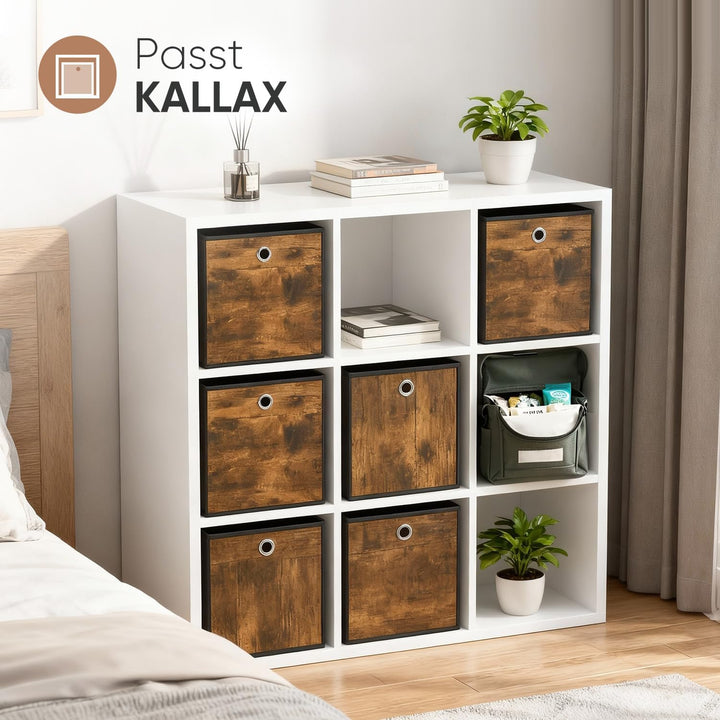Sekey Aufbewahrungsbox Stoff, Faltbox Organizer mit Griff, Einsatz für Kallax Regal, EKET Würfelrega