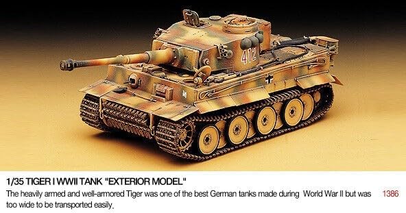 ACADEMY AC13264-1/35 Tiger-I mit 4 Figuren, Panzer