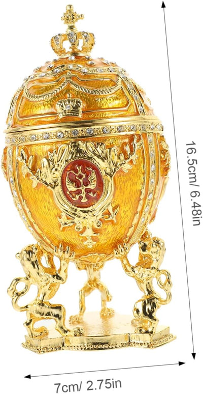 HOMSFOU Kasten Ei Schmuckschatulle Kaiserliches Ei Faberge-ei-schmuckkästchen Ei-ring-box Schmuckbeh