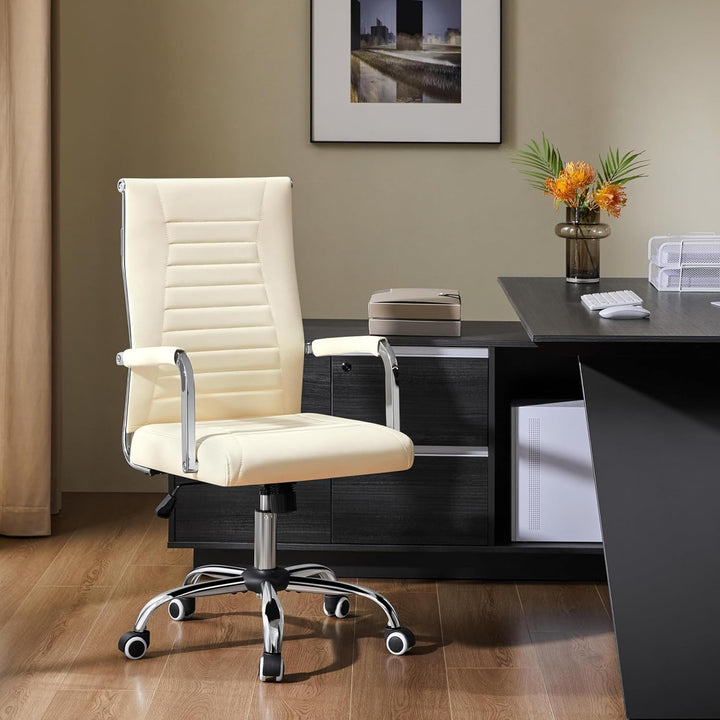 Yaheetech Bürostuhl ergonomischer Schreibtischstuhl mit Armlehnen, Chefsessel Computerstuhl hoher Rü