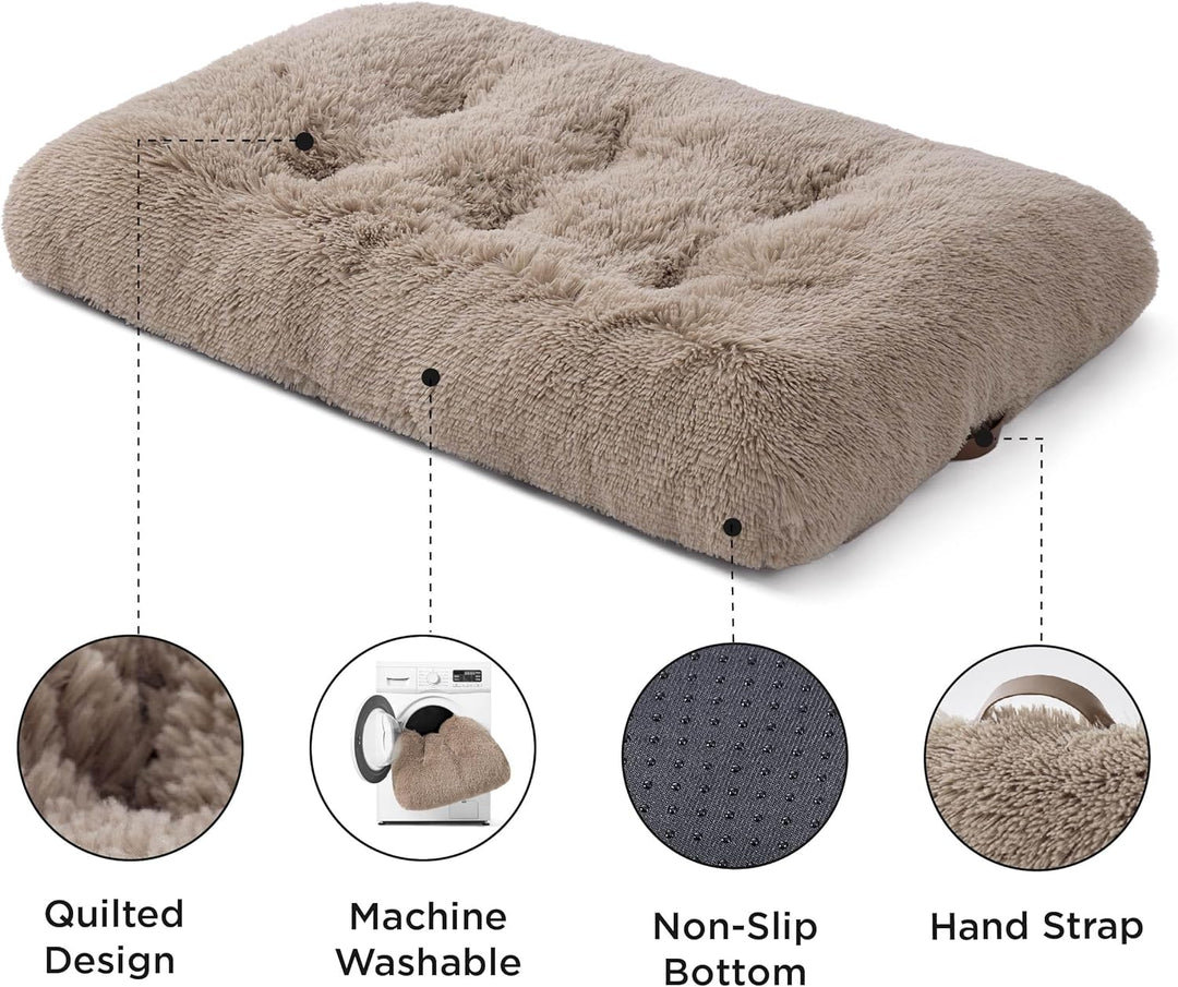 BEDSURE Flauschiges Hundebett Grosse Hunde - 89x58x8 cm Hundebett waschbar für grosse Hunde, rutschf