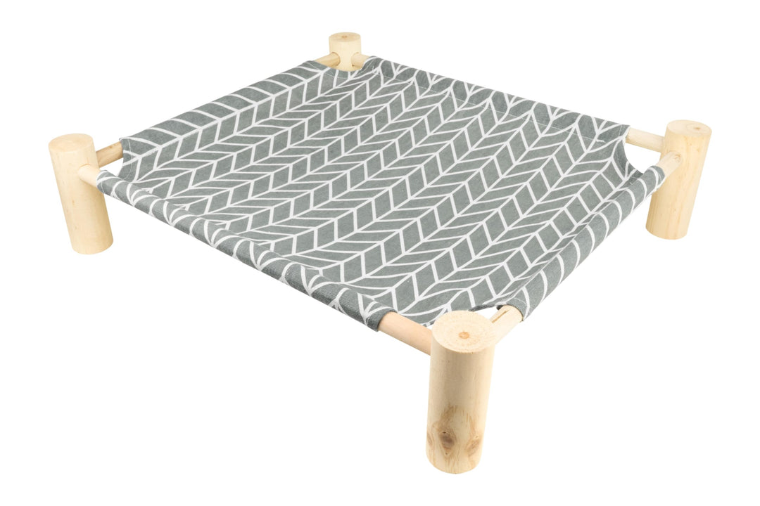 Elegante stehende Katzenhängematte mit robustem Holzgestell – Komfortabler und stilvoller Ruheplatz