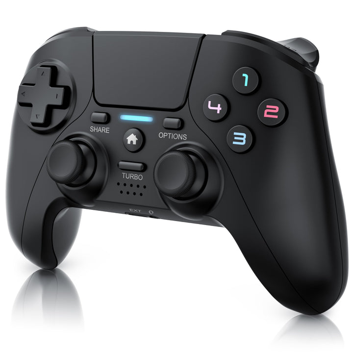 CSL - Wireless Gamepad für PC und PS4 - PC Anschluss - Wireless Controller - Dual Vibration - Headse