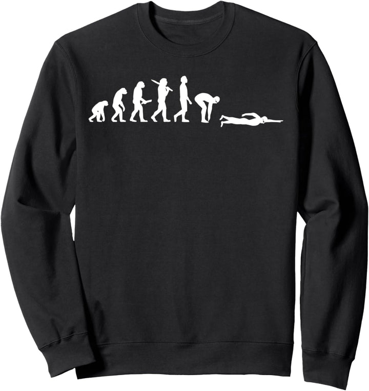 Schwimmen Evolution Geschenk für Schwimmer Sweatshirt