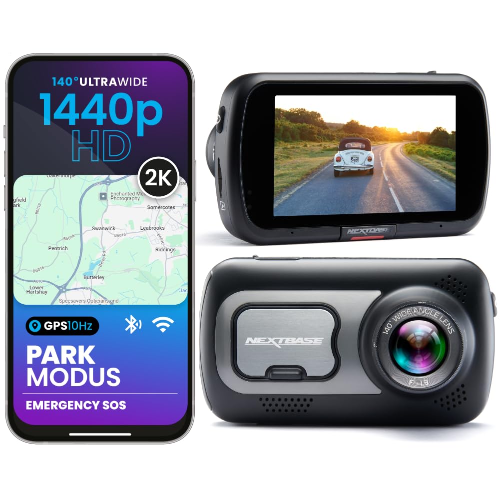 Nextbase 522GW – Autokamera Dashcam Auto - Full 1440p/30fps HD Aufzeichnung - Nachtsicht WiFi Polari