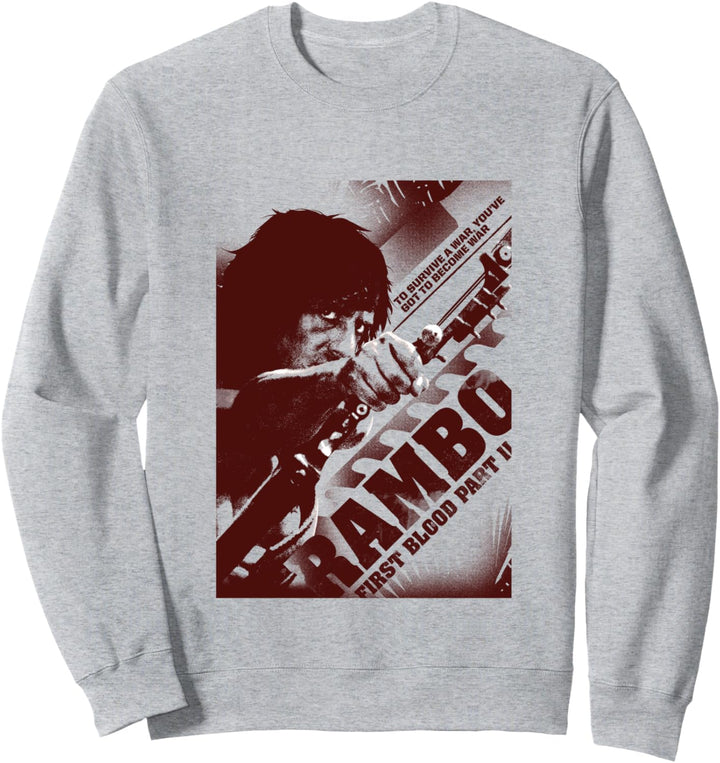Rambo First Blood Teil II Du musst Krieg werden Sweatshirt