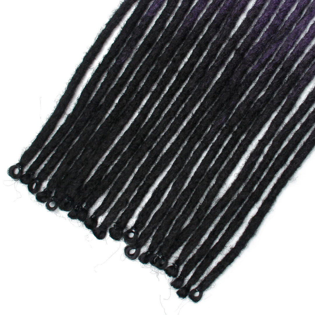 Dsoar Dünne 0.6cm Synthetische Dreadlock Extensions Handgemacht 24 Zoll 20 Stränge Häkelhaar Lange H