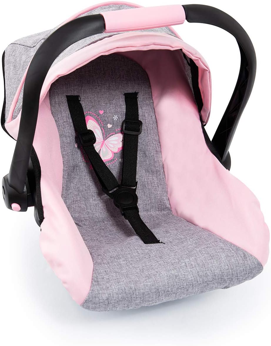 Bayer Design 67933AA Puppen-Autositz EasyGo, Puppenzubehör, passend zu Vario-Puppenwagen, mit Abdeck