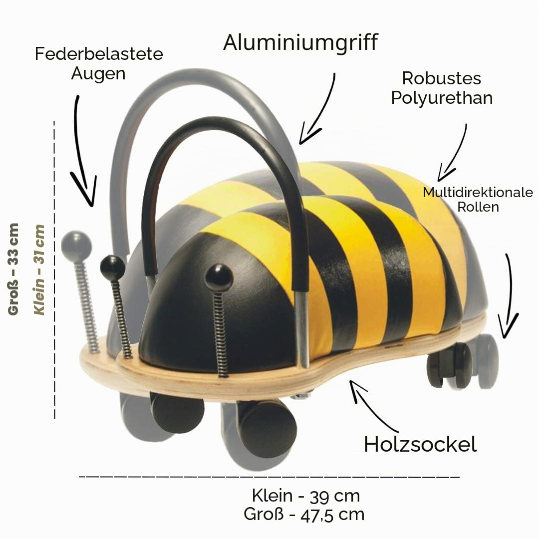 Hippychick Kinderfahrzeug Biene Large Regulär, Large Regulär