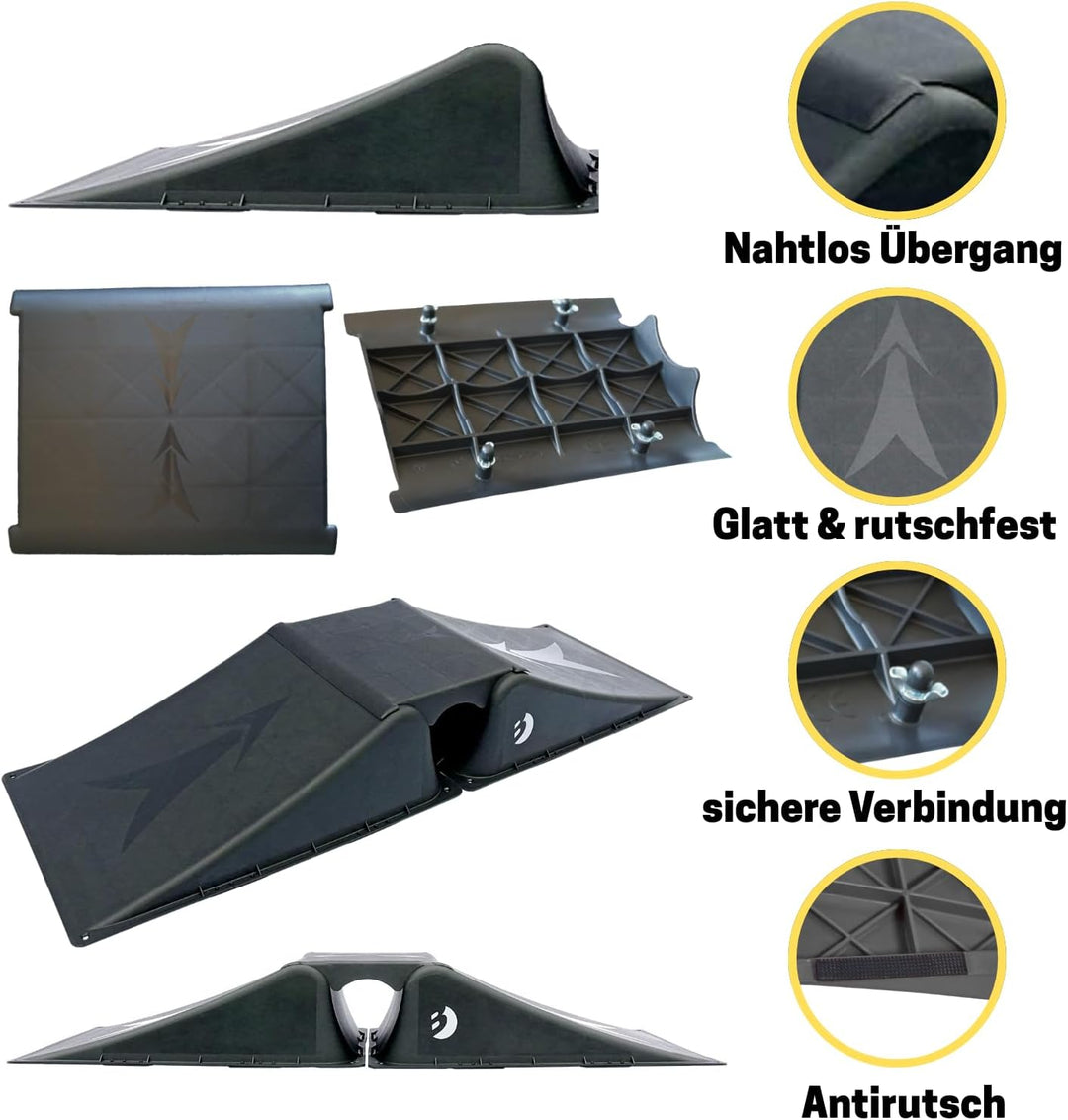 Best Sporting Rampen-Set für Skateboard, BMX-Rad, Skater und RC Cars (Rampe 2 + 1), Rampe 2 + 1