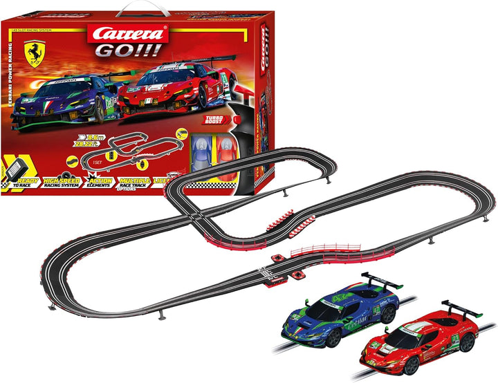 Carrera - 20062575 - Carrera GO!!! Ferrari Power Racing Rennbahn-Set I Rennbahn mit lizensierten Slo