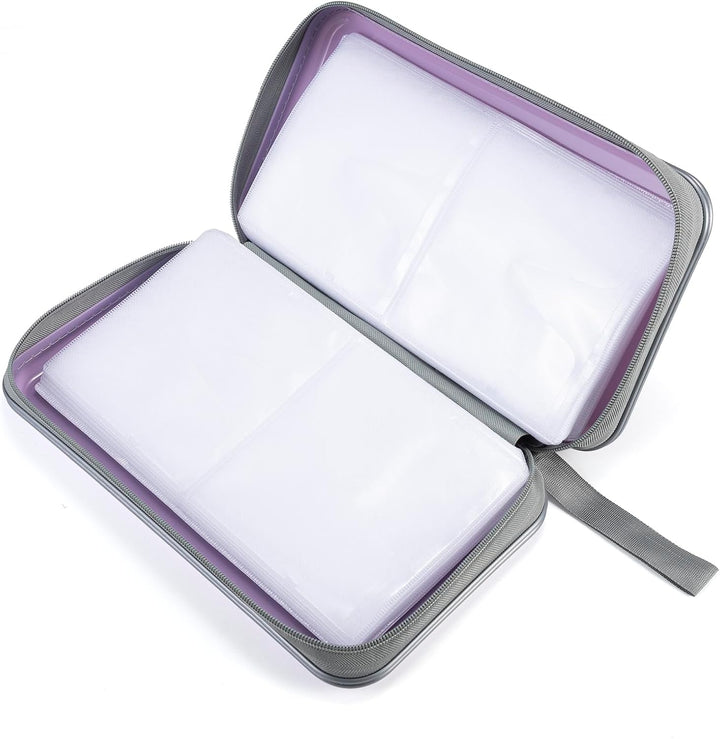 LIOVODE DVD-Tasche,96 Kapazität CD-Hülle Halter Lagerung Veranstalter Hartplastik Schutz Disc-Geldbö