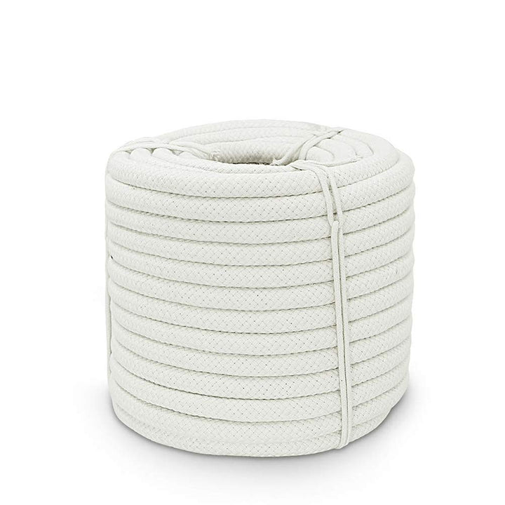 Aoneky Geflochtenes Baumwollseil 10/14/16mm, 15M/30M/60M - Makramee-Baumwollschnur aus Naturfasern f