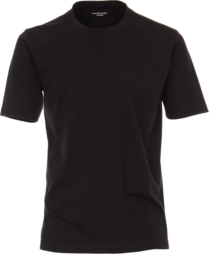 CasaModa Herren T-Shirt Halbarm Doppelpack 092500 Besonders pflegeleicht XL Schwarz, XL Schwarz