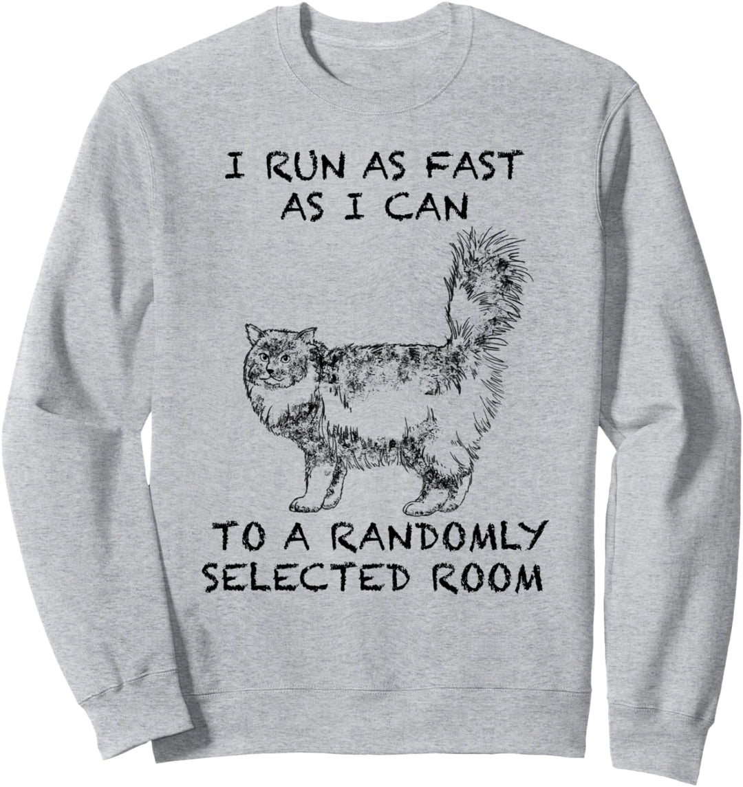 Sibirische Waldkatze Katze Zitat Hand gezeichnete Kunst Sweatshirt