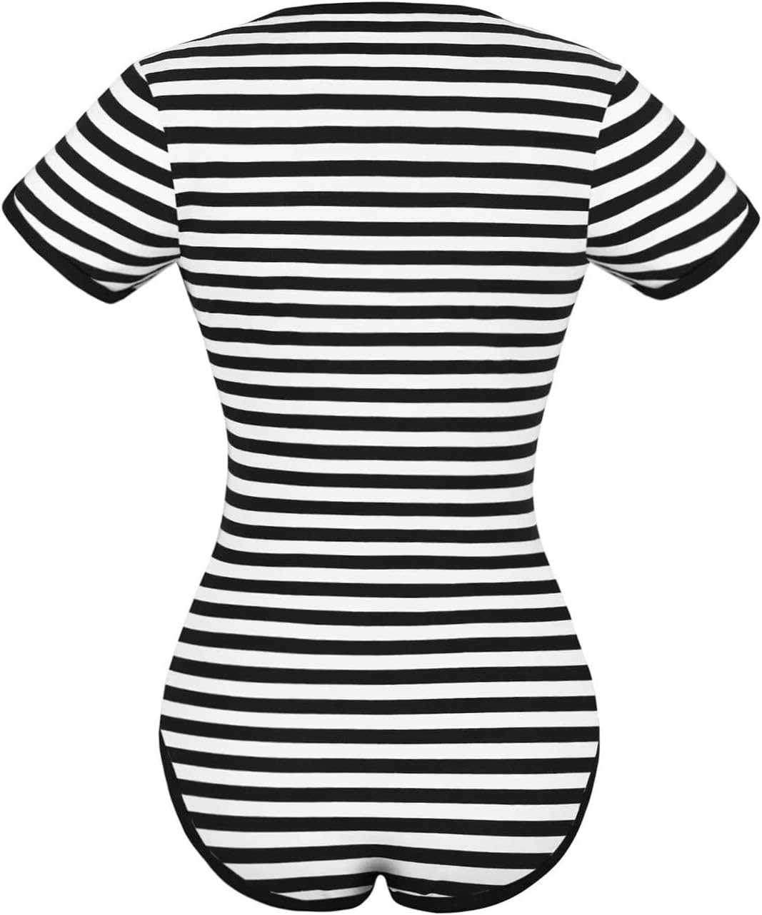 Landofgenie Bodys für Damen Einteiler Bodysuit Jumpsuit Baumwolle Kurzarm Nette Onesie Pyjamas Nacht