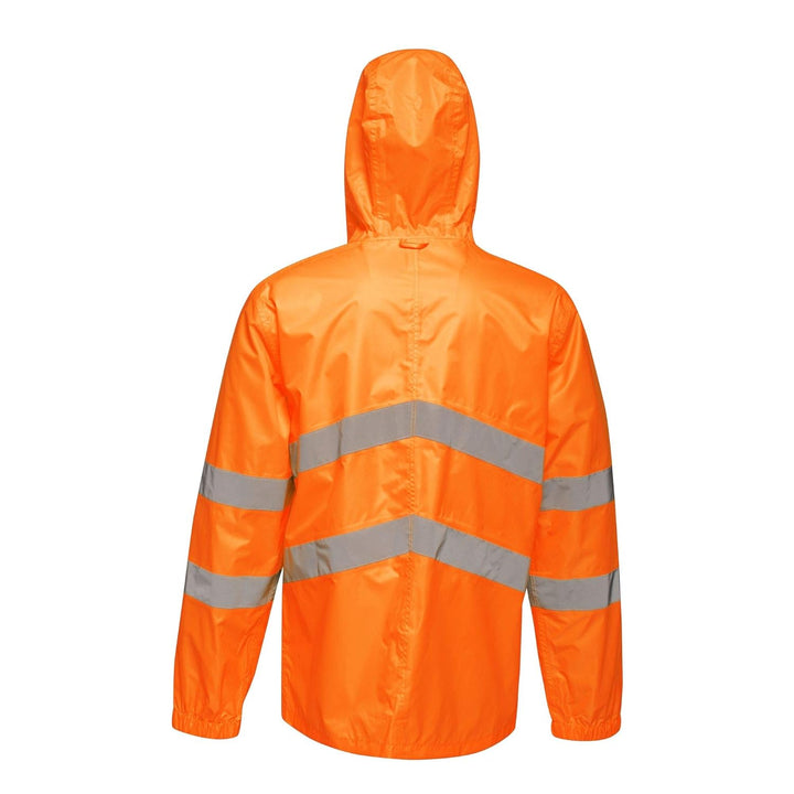 Regatta TRW497 18850 professionelle Warnschutzjacke, wasserfest und winddicht, verstaubar, Orange, G