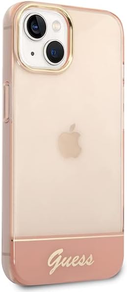 Guess GUHCP14SHGCOP hülle für iPhone 14 6,1" rosa/pink hardcase Translucent