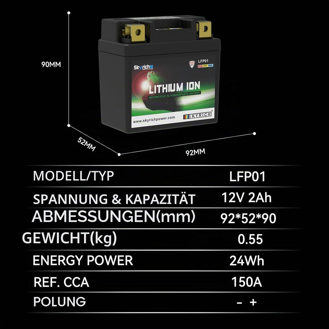 Skyrich Lithium Ion LTKTM04L ohne Pflege