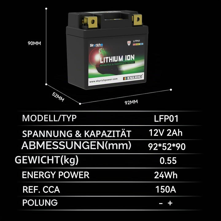 Skyrich Lithium Ion LTKTM04L ohne Pflege