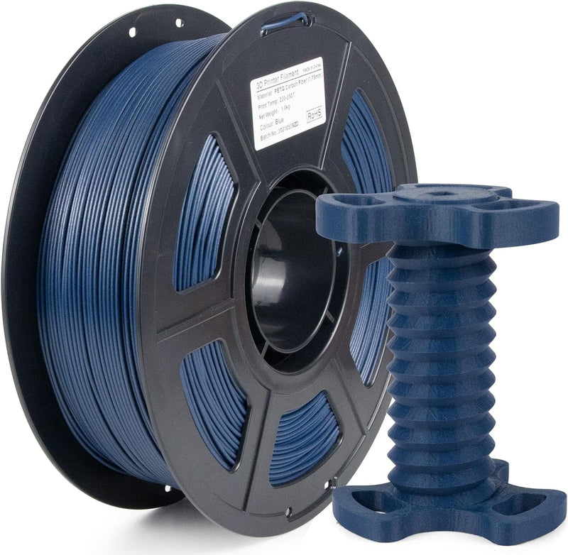 IEMAI PETG Kohlefaser Filament 1,75 mm, Blau Kohlefaser PETG Filament, 3D Drucker Filament PETG Kohl