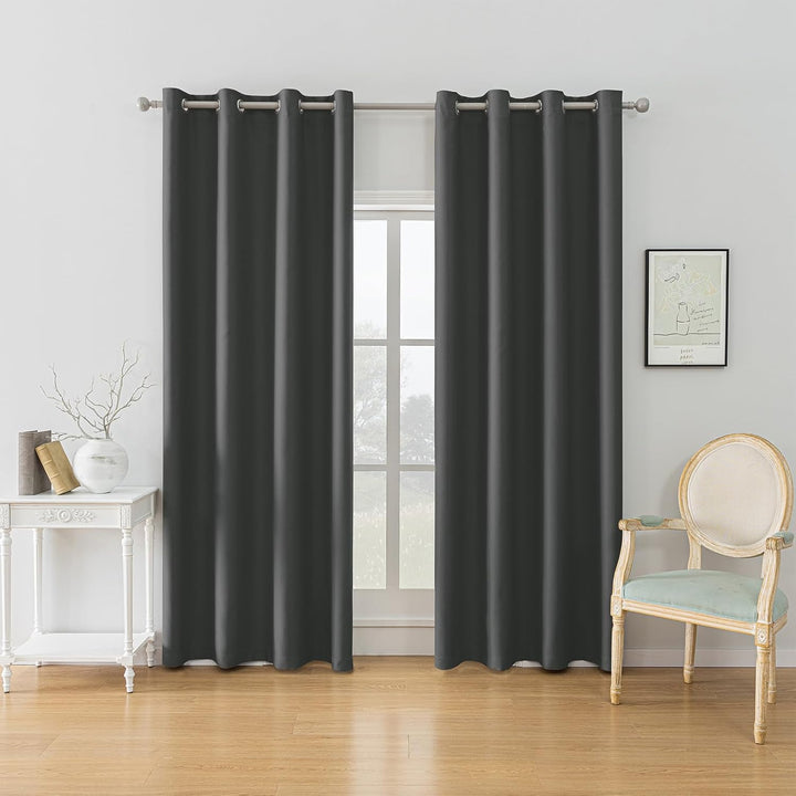 YSTELLAA Gardinen Vorhänge 2er Set, 117×137cm, Verdunklungsvorhänge Schlafzimmer, Outdoor Vorhang We