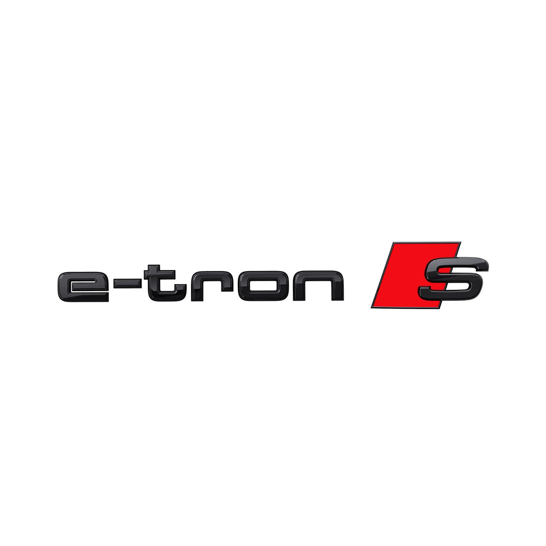 Audi 4KE853735AT94 Schriftzug [e-tron S] Emblem, schwarz/rot
