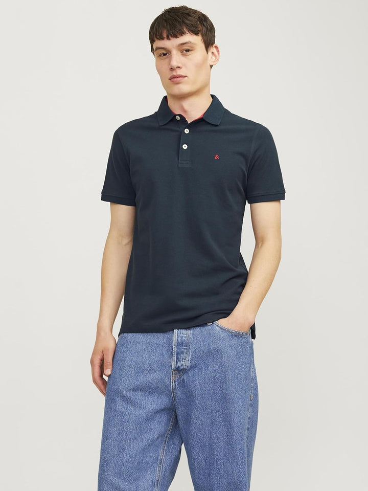 JACK & JONES Herren Jjepaulos Polo Ss Noos Polohemd (1er Pack) XXL Grosse Grössen Navy Blazer, XXL G