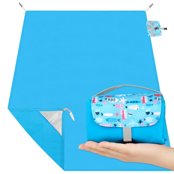 Picknickdecke Outdoor 200 x 150 cm, Faltbar Picnic Blanket Waterproof Leicht und Tragbar Stranddecke