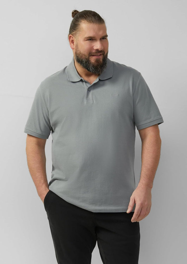 s.Oliver Herren Polohemd Single Polohemd 4XL Grosse Grössen Grau, Single Polohemd 4XL Grosse Grössen
