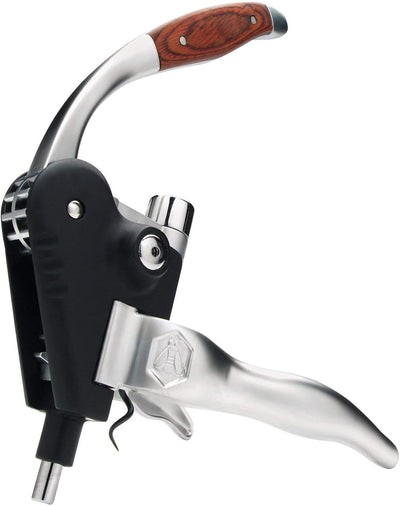 LAGUIOLE - Korkenzieher mit Cremallière-Hebel - Aluminium und Holz - Mit Ersatzdrehung - Geschenkbox