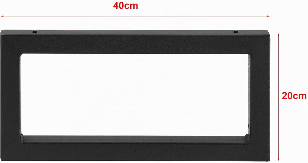[en.casa] 2x Gestell 40x20cm Wandkonsole im 2er-Set Waschtischhalterung Waschtischkonsole Wandmontag