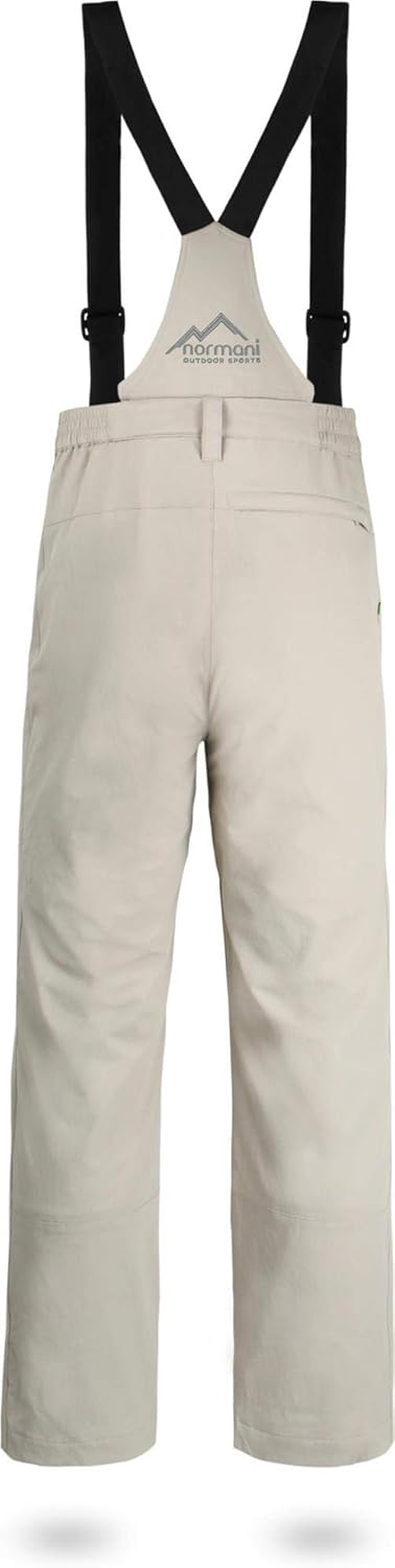 normani Outdoor Sports Herren Winter Softshellhose gefüttert mit abnehmbaren Hosenträgern und 4-Wege